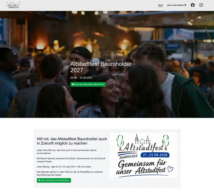 Altstadtfest Baumholder hat eine neue Website erstellen lassen Altstadtfest Baumholder hat eine neue Website erstellen lassen