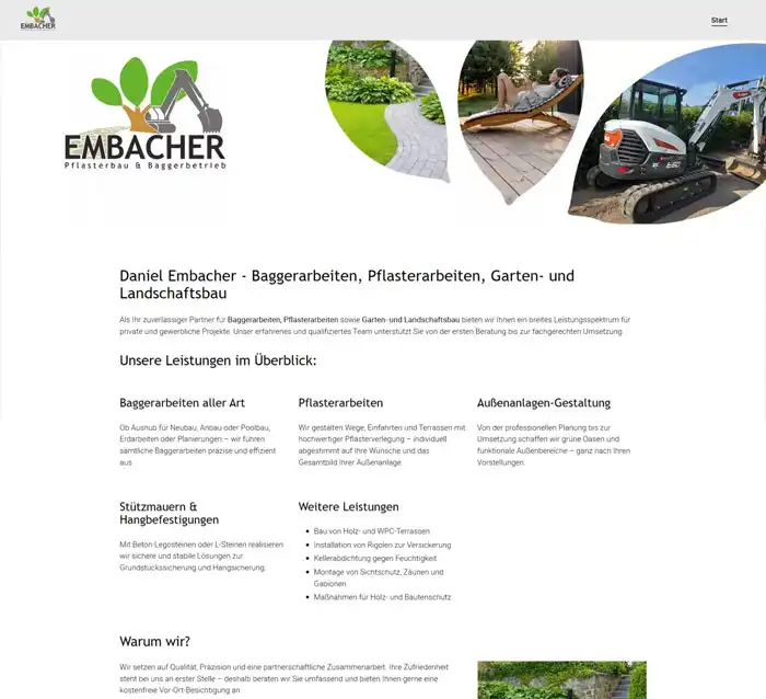 Daniel Embacher Gartenbau und Landschaftsbau aus Baumholder hat eine neue Website erstellen lassen Daniel Embacher Gartenbau und Landschaftsbau aus Baumholder hat eine neue Website erstellen lassen