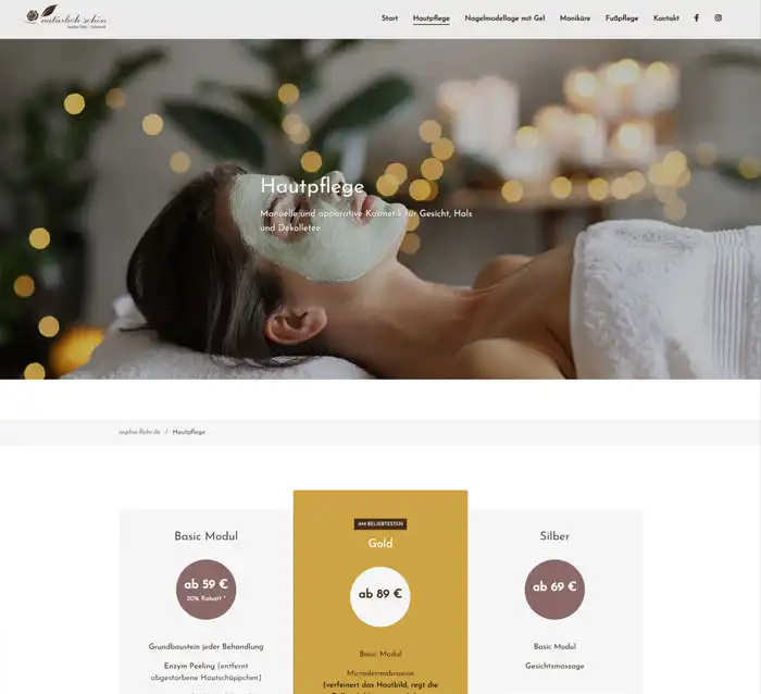 Sophie Flohr aus Baumholder hat eine neue Website für ihr Kosmetikstudio erstellen lassen Sophie Flohr aus Baumholder hat eine neue Website für ihr Kosmetikstudio erstellen lassen